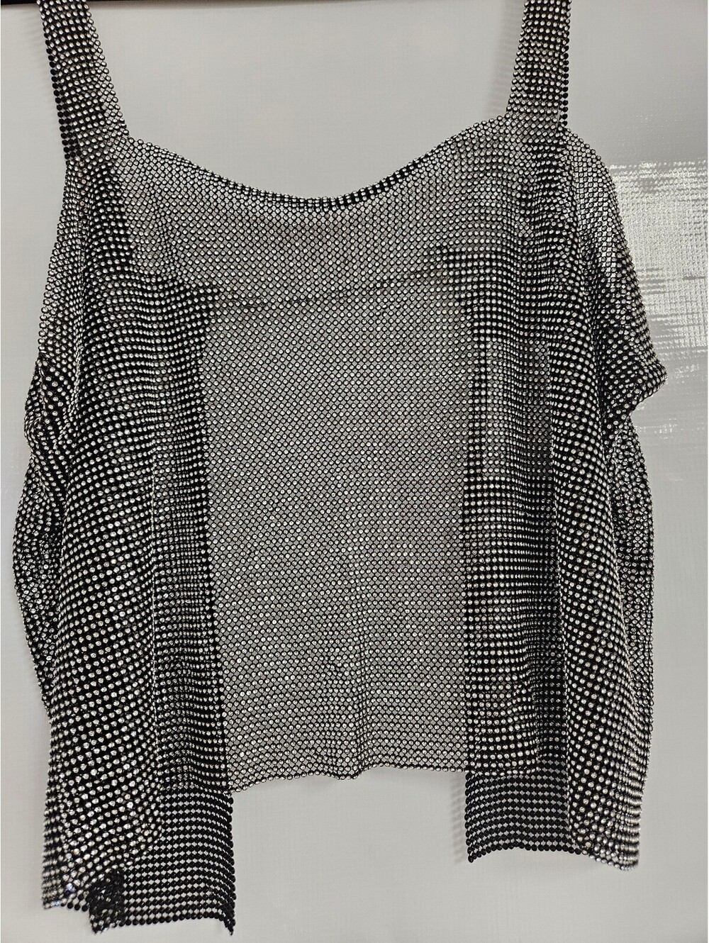 Buckle Women's Black Metal Mesh Tank Top Size M/L